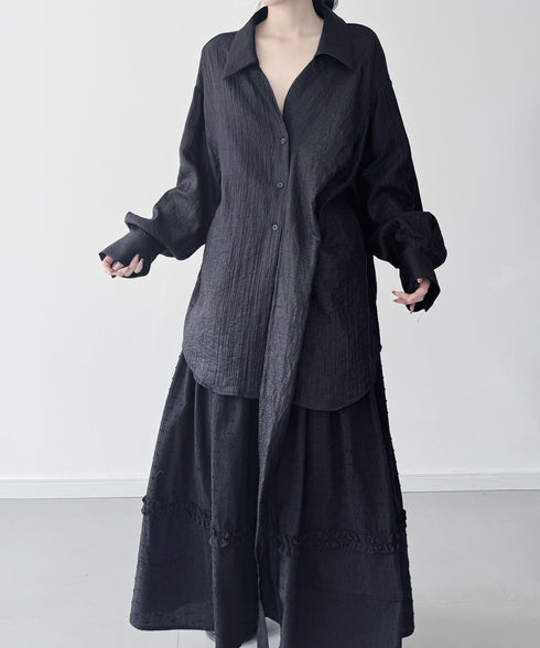 Crossover Texture Blouse